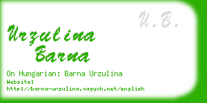 urzulina barna business card